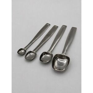 Stainless Steel Measuring Spoons Set 4 Piece 1 Tbsp 1 Tsp 1-1/2 1/4 Tsp